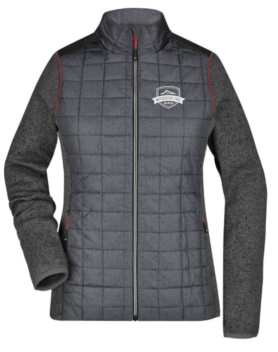 Damen Strick Hybrid Jacke